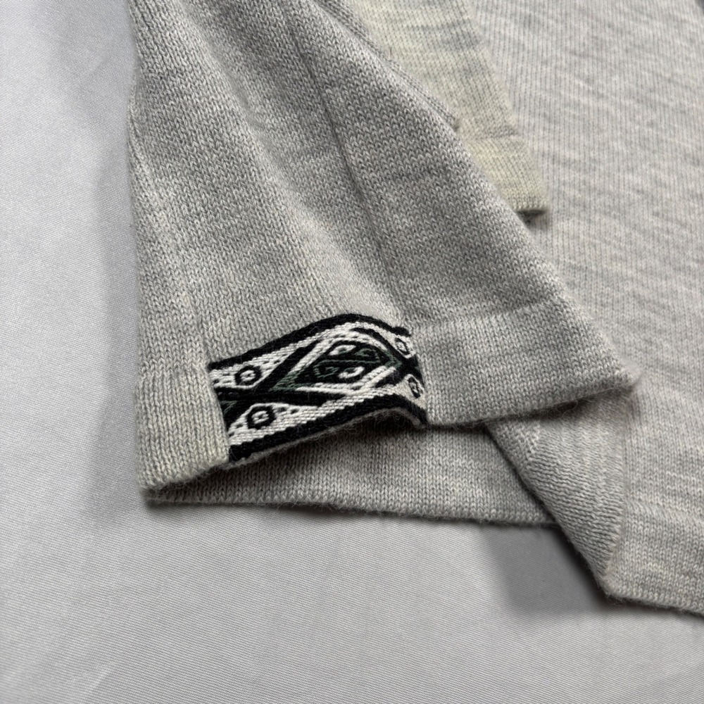 PAKA Crewneck Sweater Mens XL Grey Royal Alpaca Handmade  Raglan Long Sleeve - Picture 2 of 11